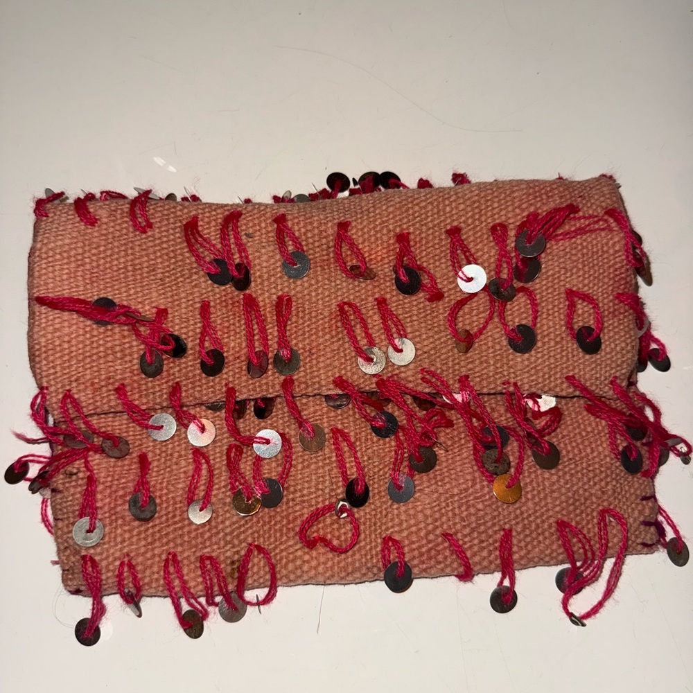 Handmade in Morocco - sequin clutch bag